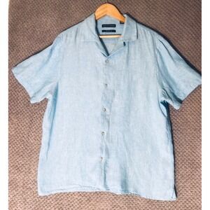 Saks Fifth Avenue Light Blue Casual Button Down Shirt
